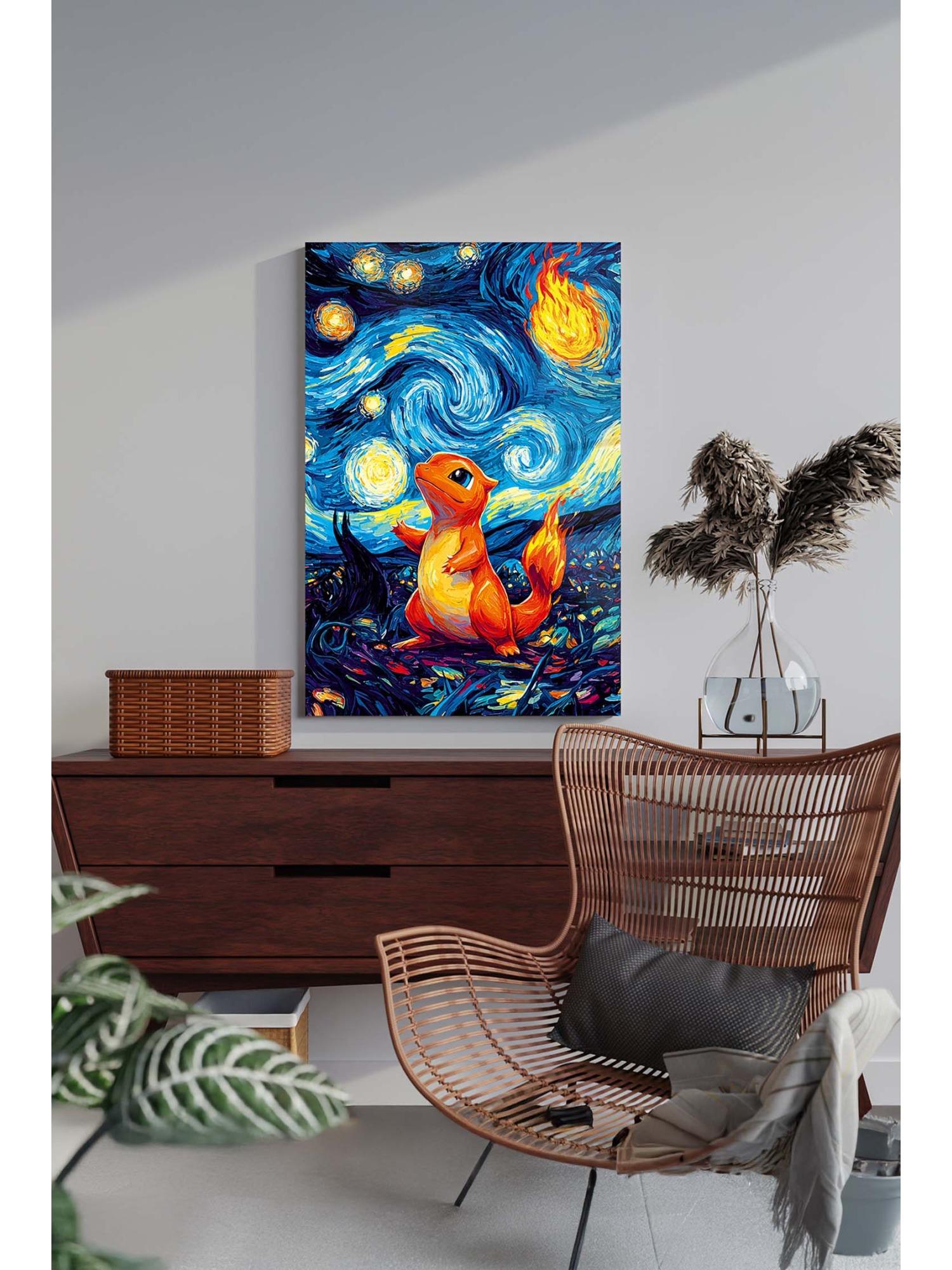 Yıldızlı Gece Charmander